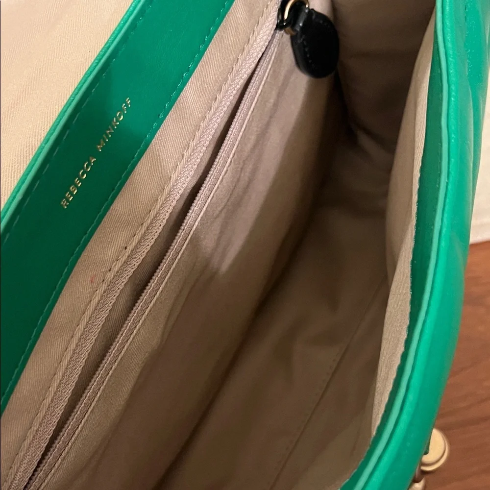 Rebecca Minkoff Emerald Quilted Shoulder Bag with Gold Chain - Picture 7 of 15
